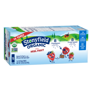 Stonyfield Kids Tubes Strawberry Mixed Berry
