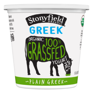 Stonyfield Organic 100% Grassfed Greek Whole Milk Yogurt, Plain, 24 oz.