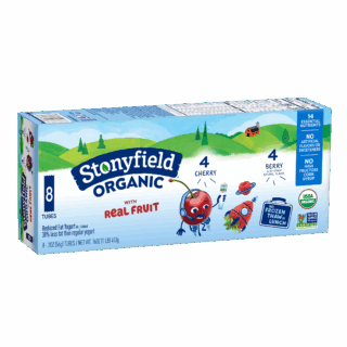 Stonyfield Kids Tubes Cherry Berry