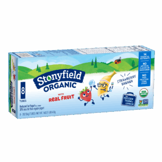 Stonyfield Kids Tubes Strawberry Banana