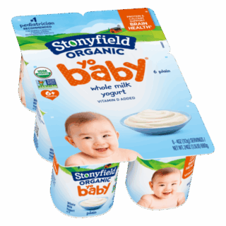 Stonyfield YoBaby Organic Yogurt 4oz 6pk Whole Milk Plain