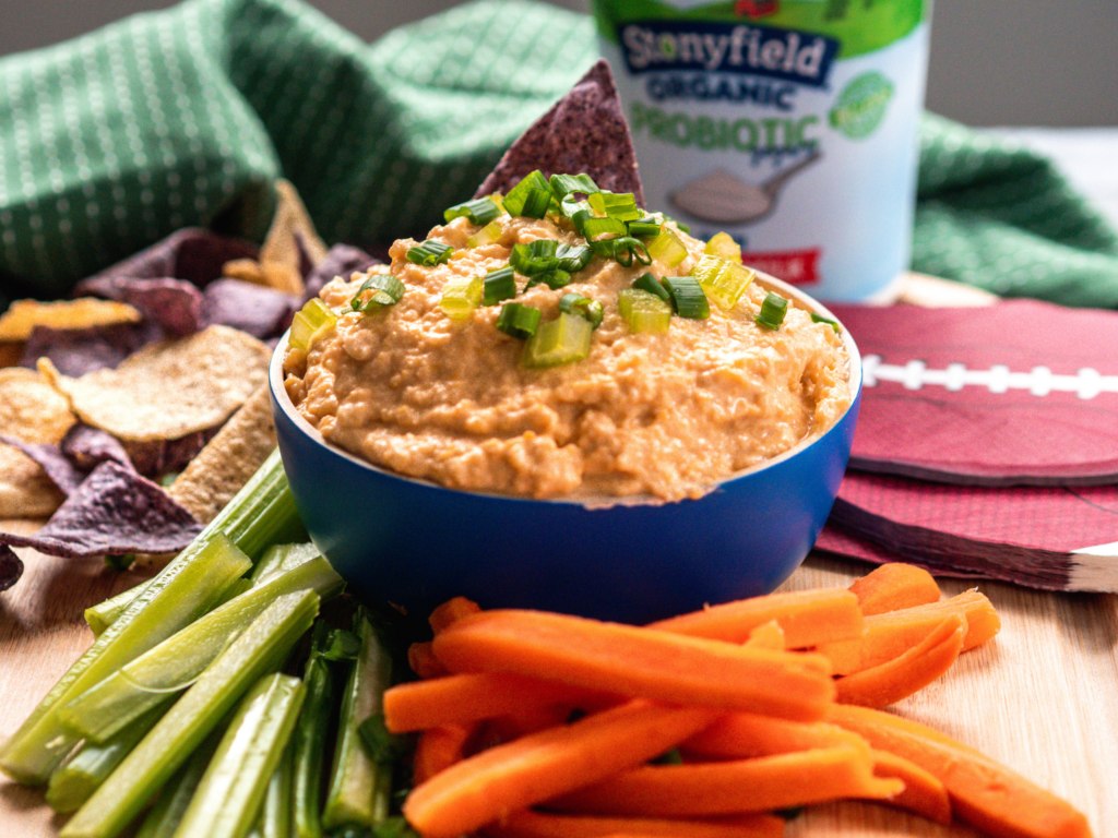 Buffalo Chickpea Dip Stonyfield