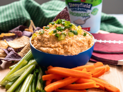 Try this buffalo chickpea dip recipe today!