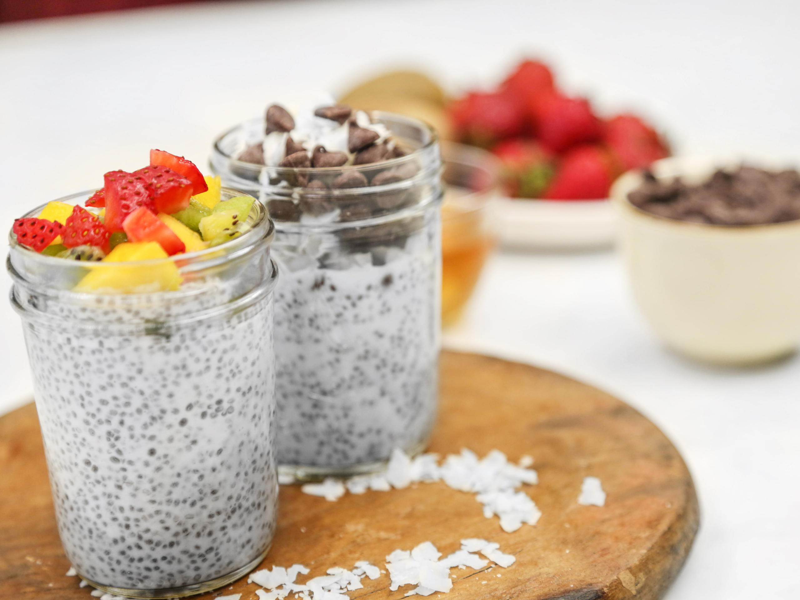 Coconut Chia Seed Pudding with Coconut Milk