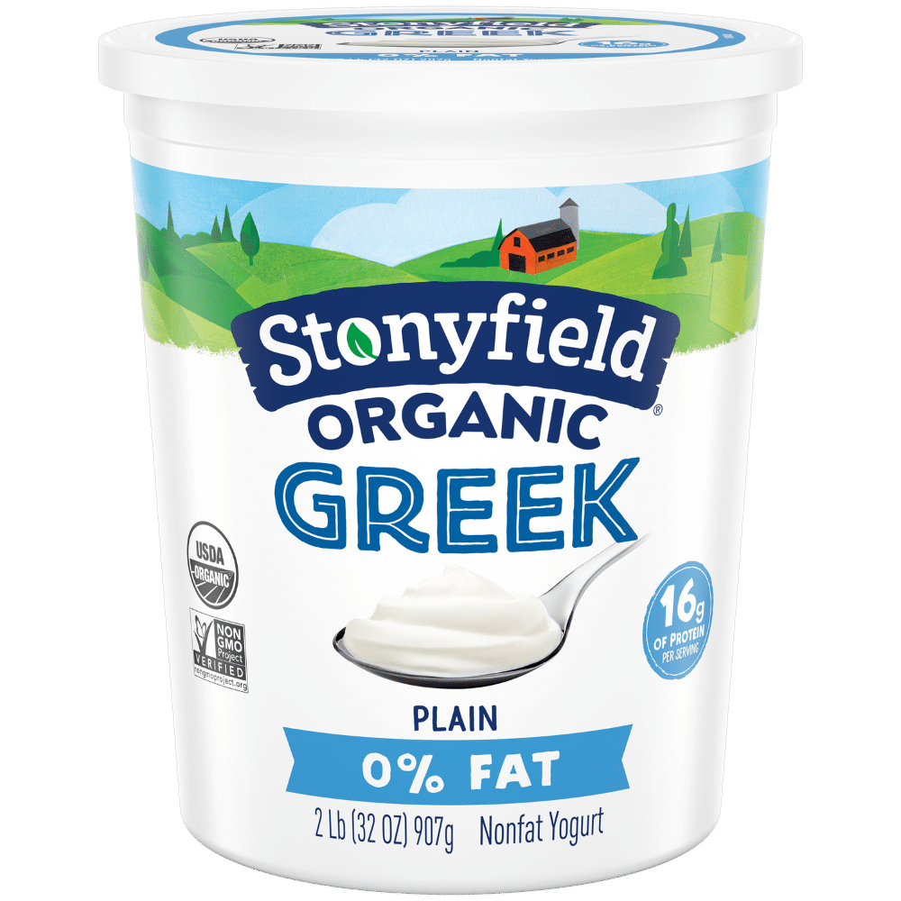 Stonyfield Organic Greek Nonfat Yogurt, Plain, 32 oz.; Multi-Serving Yogurt