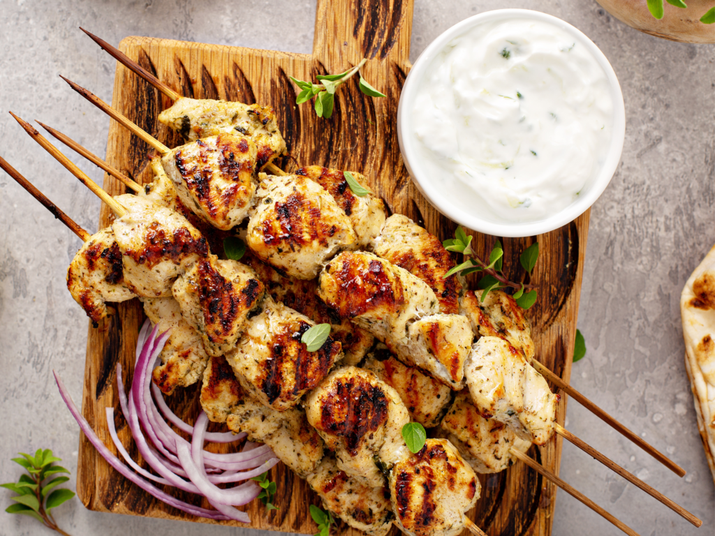 Yogurt Marinated Chicken with Tzatziki Sauce Stonyfield