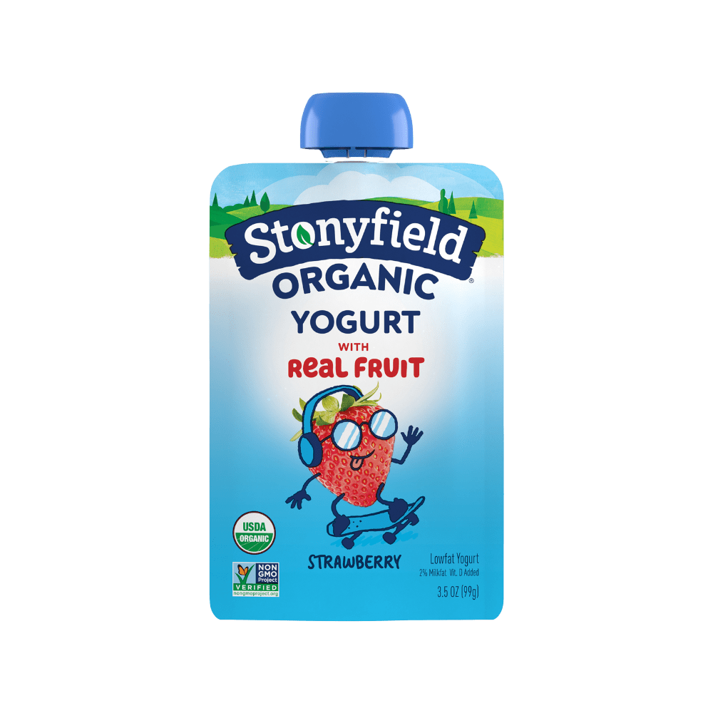 Stonyfield Organic Kids Strawberry Lowfat Yogurt Pouch, 3.5 oz.