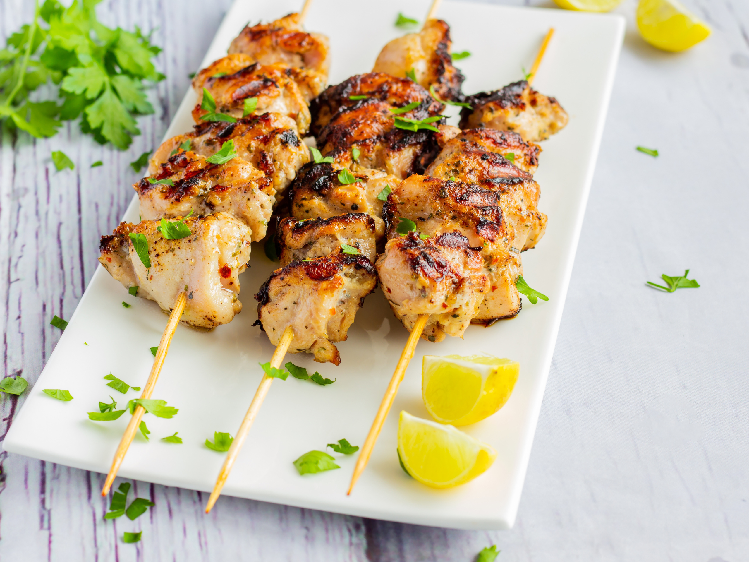 Lemon Garlic Chicken Kebabs