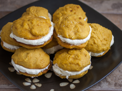 Try this Mini Pumpkin Whoopie Pies recipe today!