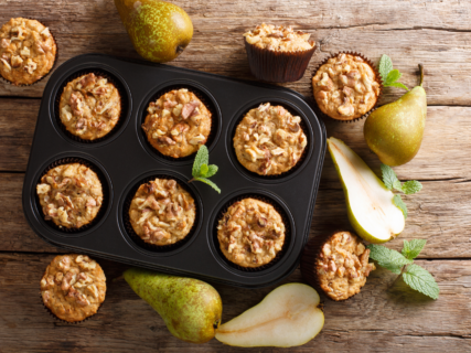 Pear and Walnut Muffins recipe