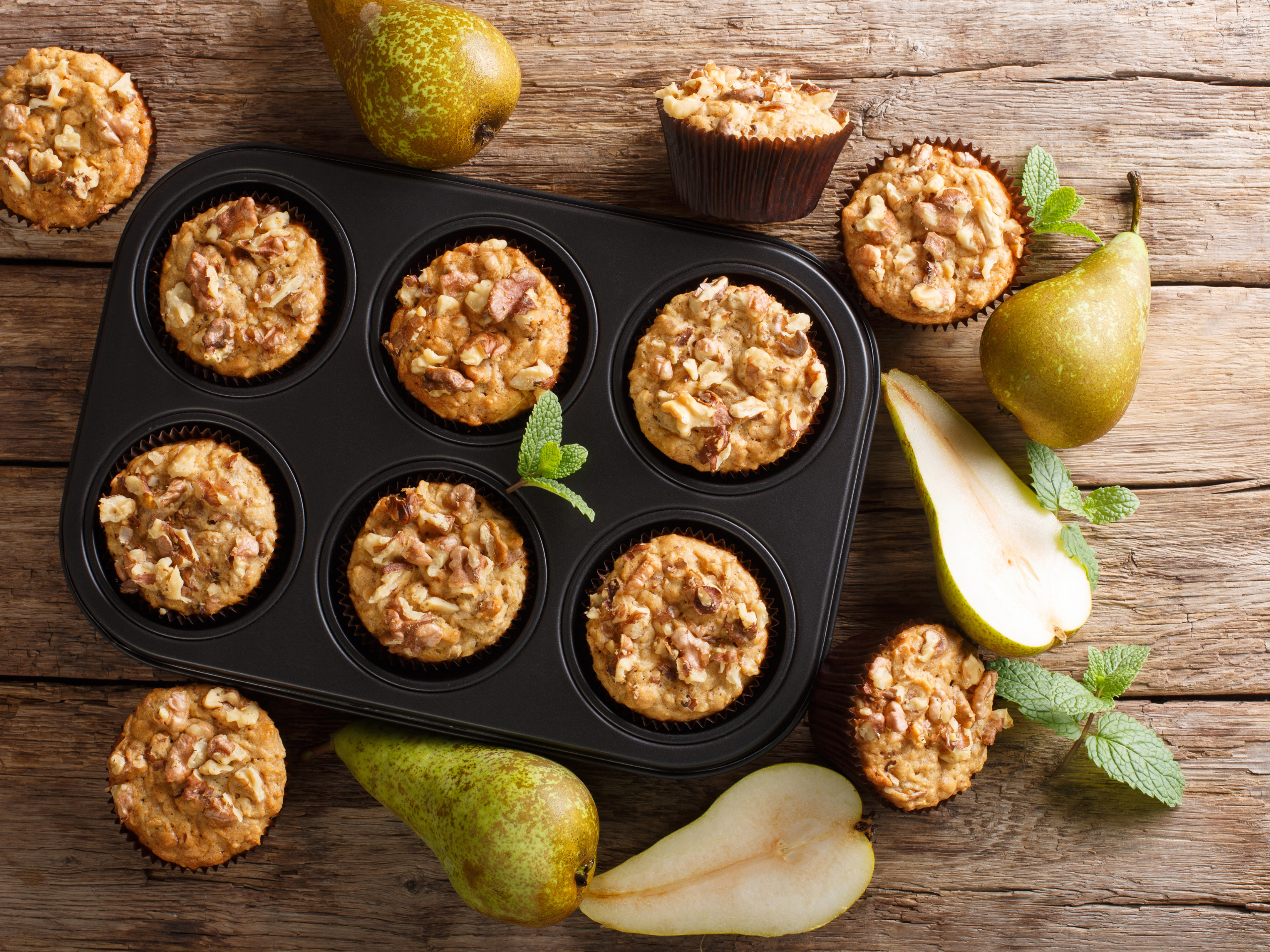 Pear & Walnut Muffins