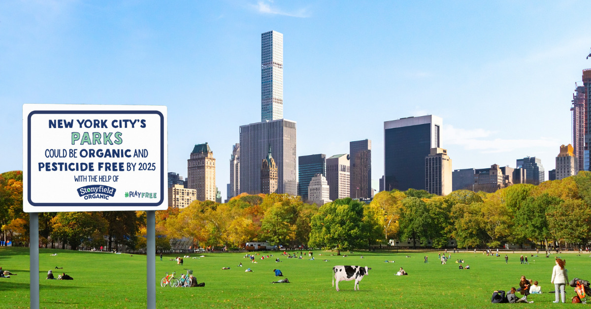 Stonyfield Organic Aims to Convert NYC and Chicago Parks into Organic Grounds by 2025 as Part of Stonyfield #PlayFree Initiative