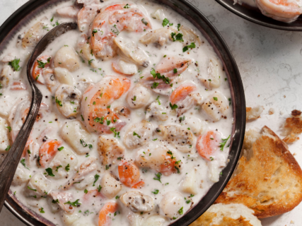 Shrimp and Salmon Chowder recipe