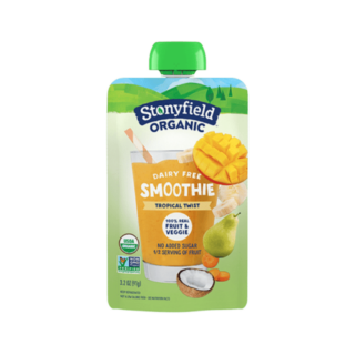 Stonyfield Organic Dairy Free Smoothie Pouch, Tropical Twist, 3.2 oz.