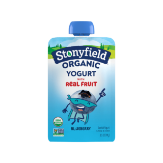 Stonyfield Organic Kids Blueberry Lowfat Yogurt Pouch, 3.5 oz.