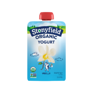Stonyfield Organic Kids Vanilla Whole Milk Yogurt Pouch, 3.5 oz.