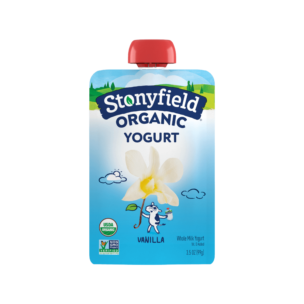 Stonyfield Organic Kids Vanilla Whole Milk Yogurt Pouch, 3.5 oz.