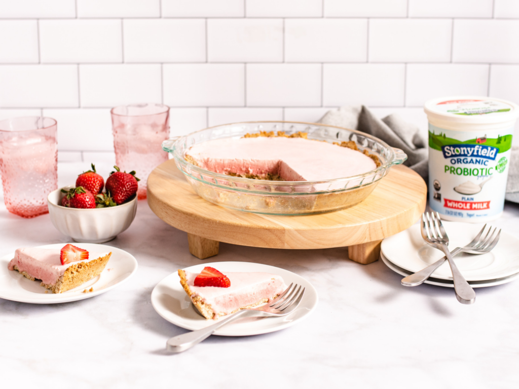 Strawberry Yogurt Pie - Stonyfield