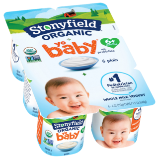 Stonyfield YoBaby Organic Yogurt 4oz 6pk Whole Milk Plain