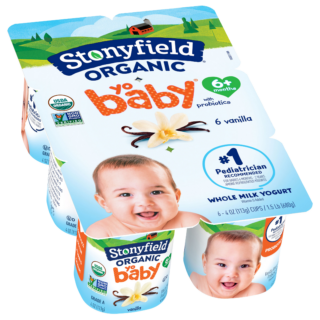 Stonyfield YoBaby Organic Yogurt 4oz 6pk Whole Milk Vanilla