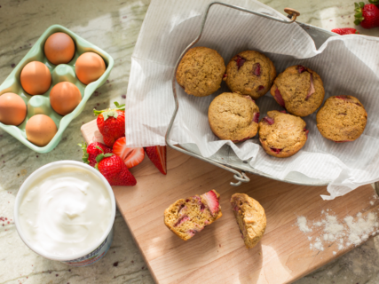 Strawberry Yogurt Muffins recipe