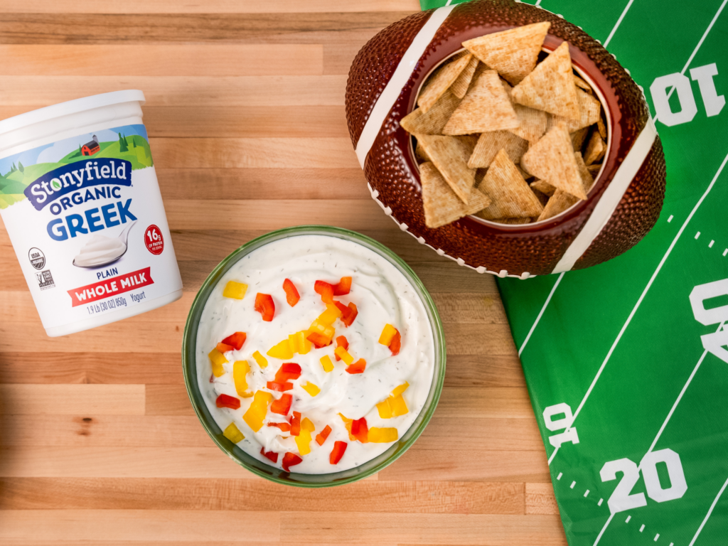 Not So Sour Cream and Onion Chip Dip - Stonyfield