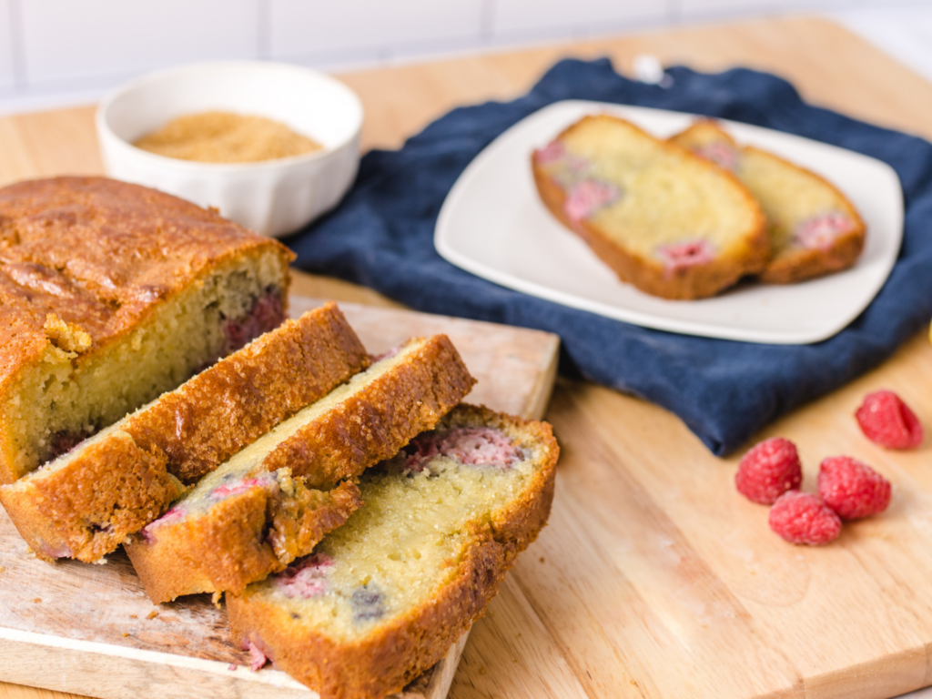 Greek Yogurt Raspberry Loaf - Stonyfield