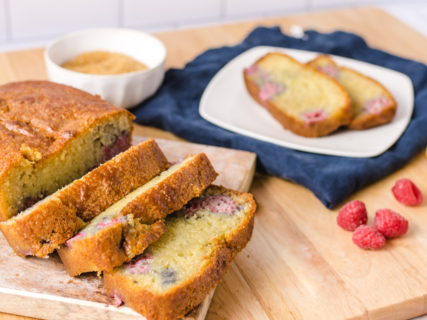 Greek Yogurt Raspberry Loaf