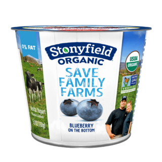 Stonyfield Organic Blueberry on the Bottom Nonfat Yogurt Cups, 5.3 oz.