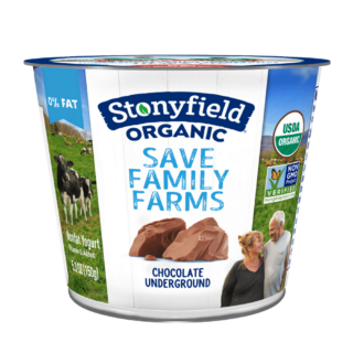 Stonyfield Organic Chocolate Underground Nonfat Yogurt Cups, 5.3 oz.