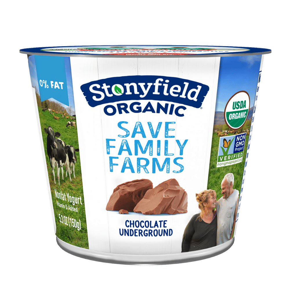 Stonyfield Organic Chocolate Underground Nonfat Yogurt Cups, 5.3 oz.