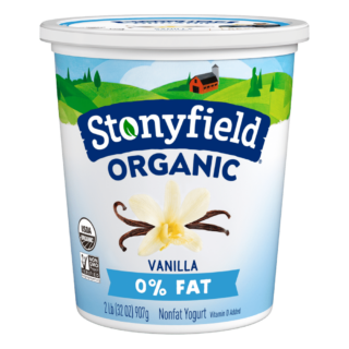 Stonyfield Organic Nonfat Yogurt, Vanilla, 32 oz.; Multi-Serving Yogurt