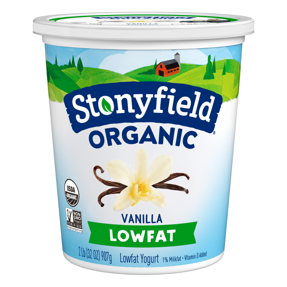 Stonyfield Organic Lowfat Yogurt, Vanilla, 32 oz. Cup; Multi Serve