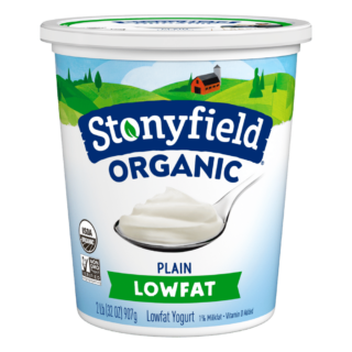 Stonyfield Organic Lowfat Yogurt, Plain, 32 oz. Cup; Multi Serve