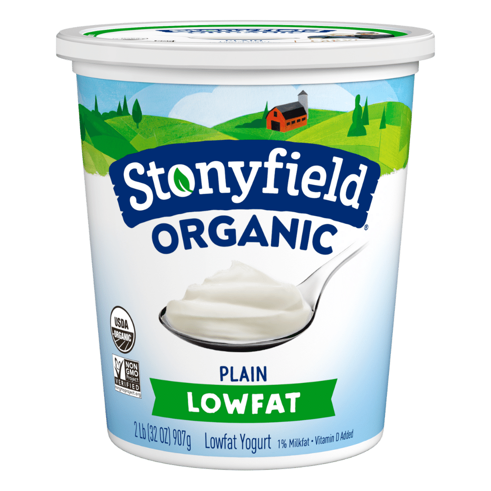 Stonyfield Organic Lowfat Yogurt, Plain, 32 oz. Cup; Multi Serve