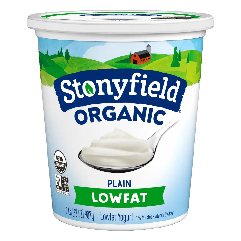 Stonyfield Organic Lowfat Yogurt, Plain, 32 oz. Cup; Multi Serve
