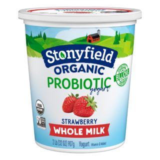 Stonyfield Organic Whole Milk Probiotic Yogurt, Strawberry, 32 oz.; Multi-Serving