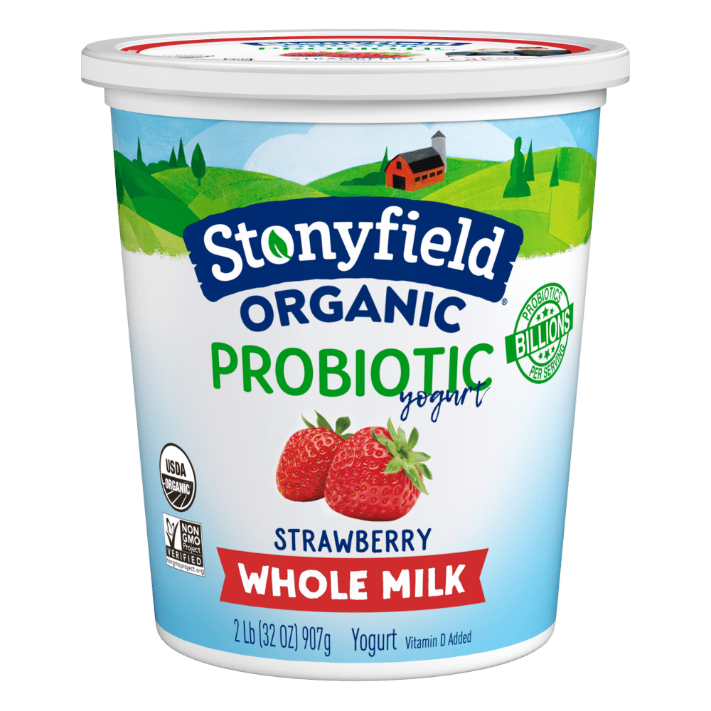Stonyfield Organic Whole Milk Probiotic Yogurt, Strawberry, 32 oz.; Multi-Serving