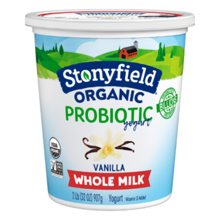 Stonyfield Organic Whole Milk Probiotic Yogurt, Vanilla, 32 oz.; Multi-Serving