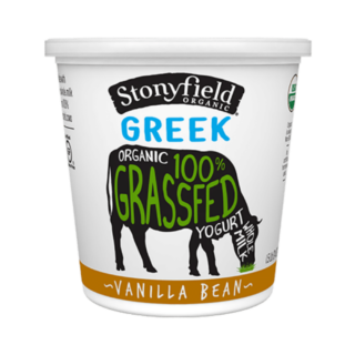 Stonyfield Organic 100% Grassfed Greek Whole Milk Yogurt, Vanilla, 24 oz.