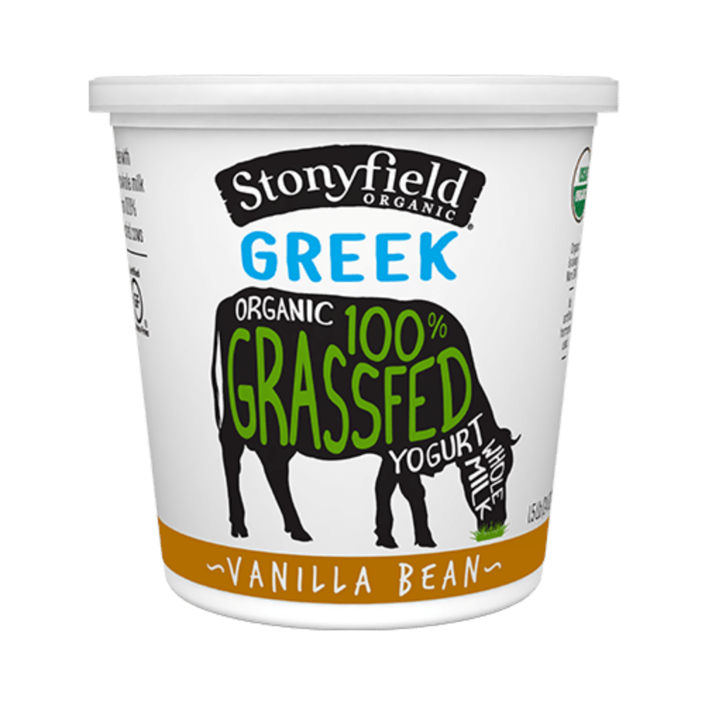 Stonyfield Organic 100% Grassfed Greek Whole Milk Yogurt, Vanilla, 24 oz.