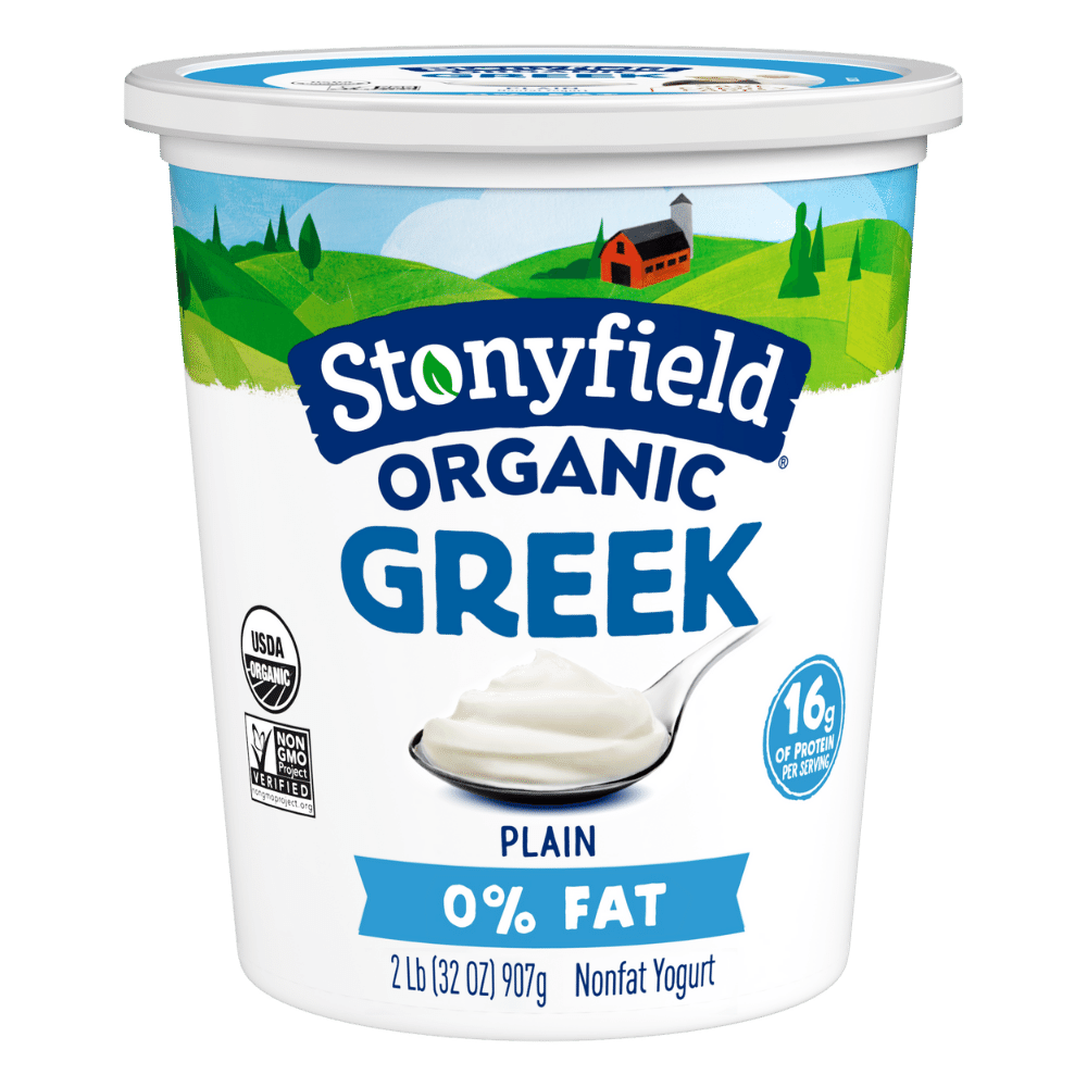 Stonyfield Organic Greek Nonfat Yogurt, Plain, 32 oz.; Multi-Serving Yogurt