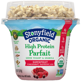 Stonyfield Organic Protein Greek Yogurt Parfait & Granola, Superfruit & Hemp