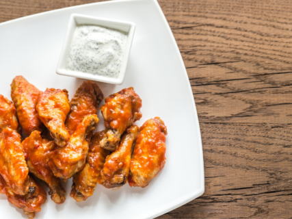 Yogurt marinated chicken wings with yogurt ranch dressing recipe