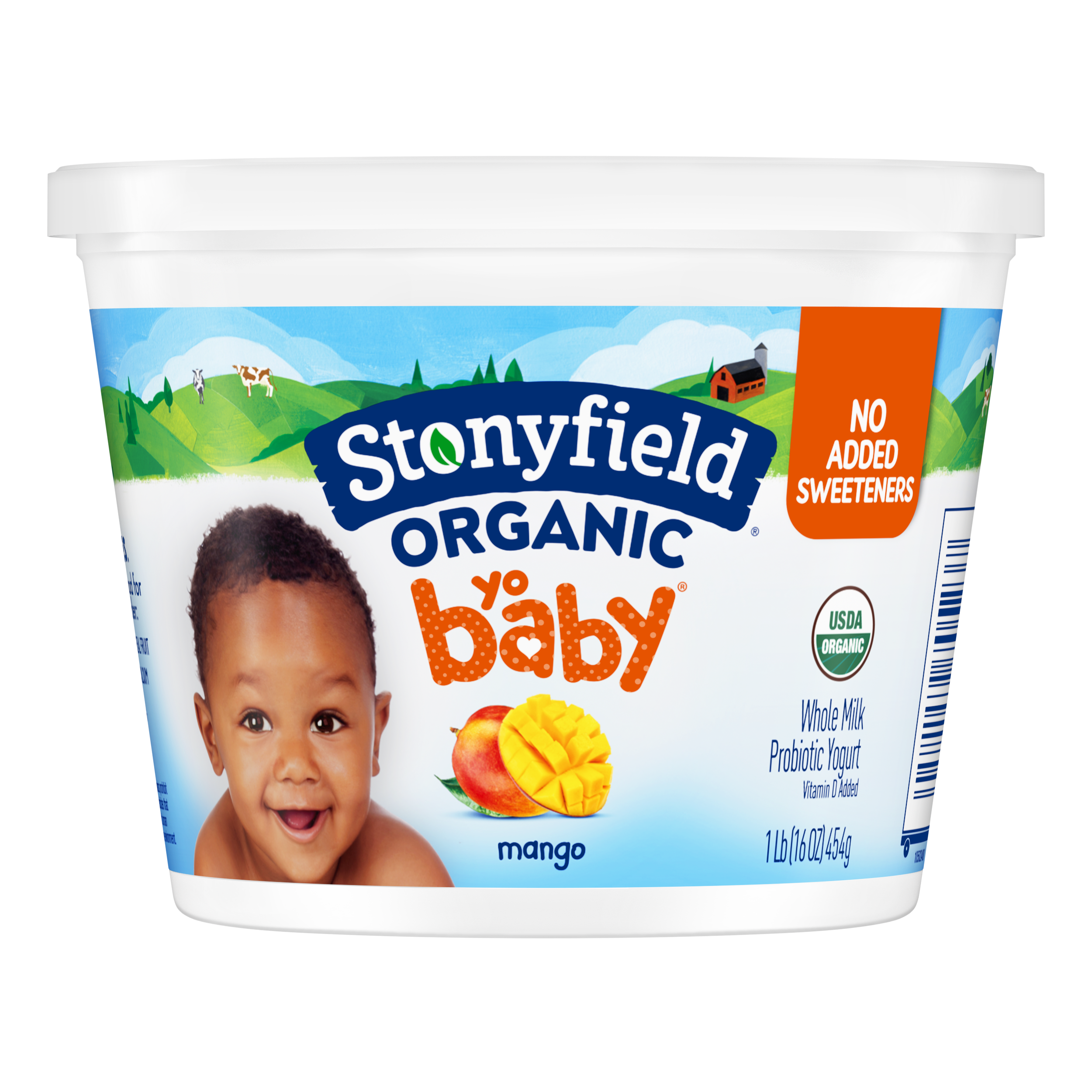 Stonyfield Organic YoBaby Whole Milk Yogurt, Mango 16oz.; Multi-Serving