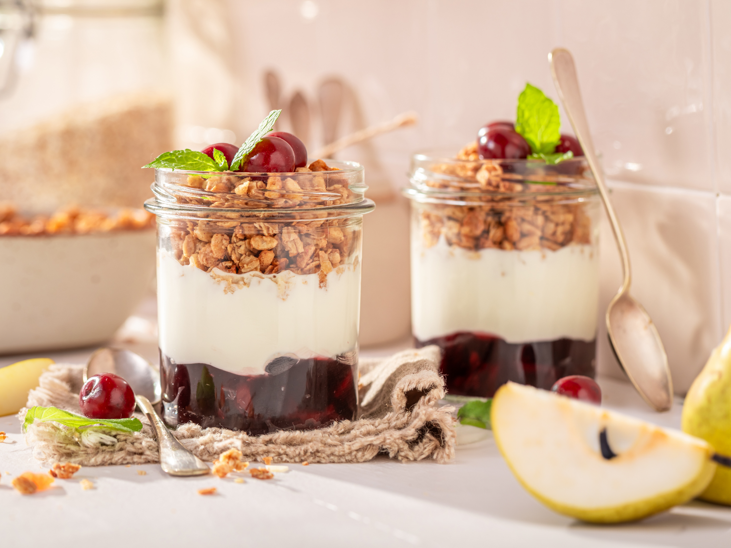 Winter Fruit and Oatmeal Parfait
