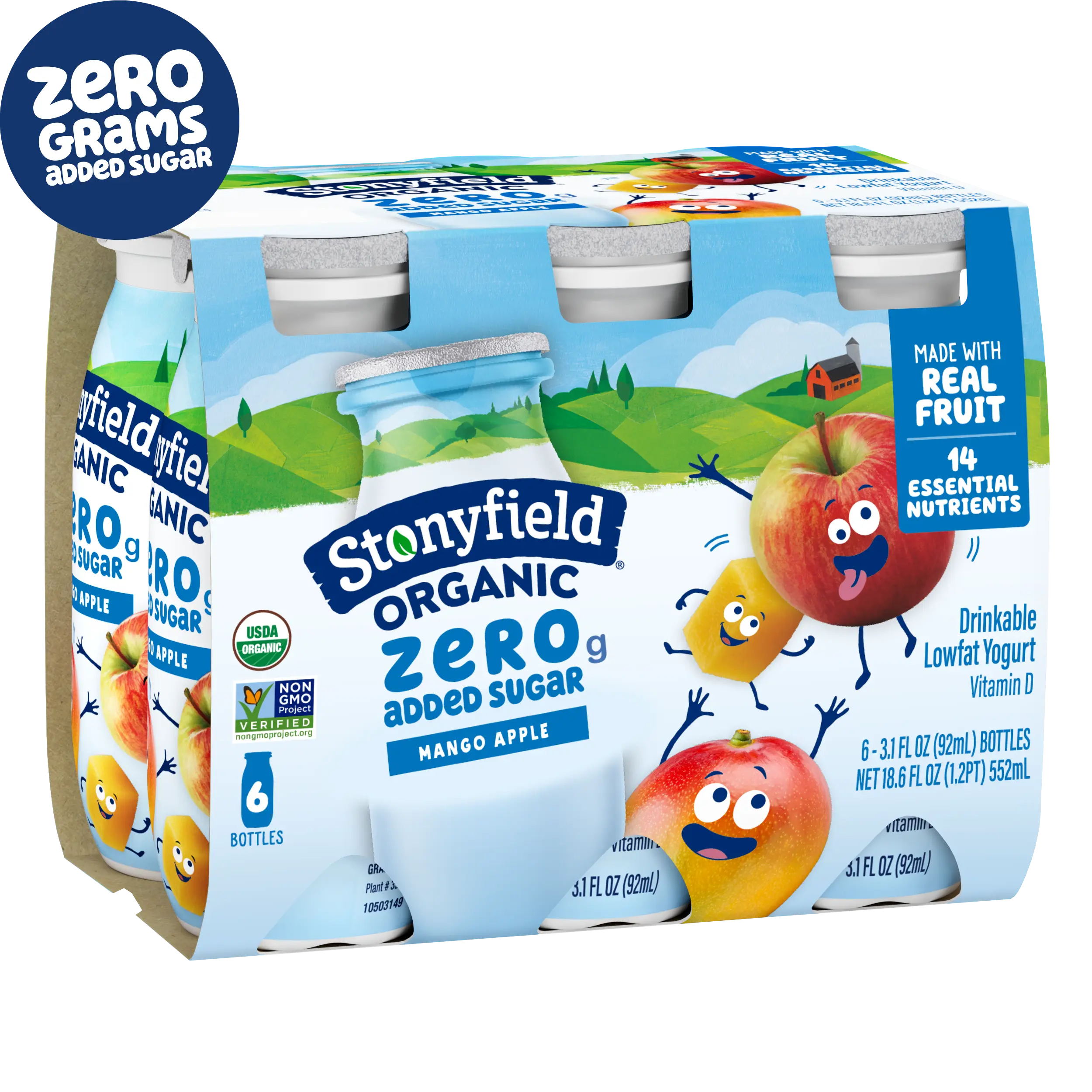 Kids Zero G Added Sugar Mango Apple Lowfat Yogurt Smoothie