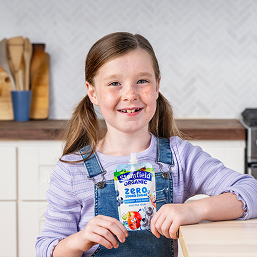 Stonyfield Organic ZEROg added sugar pouch