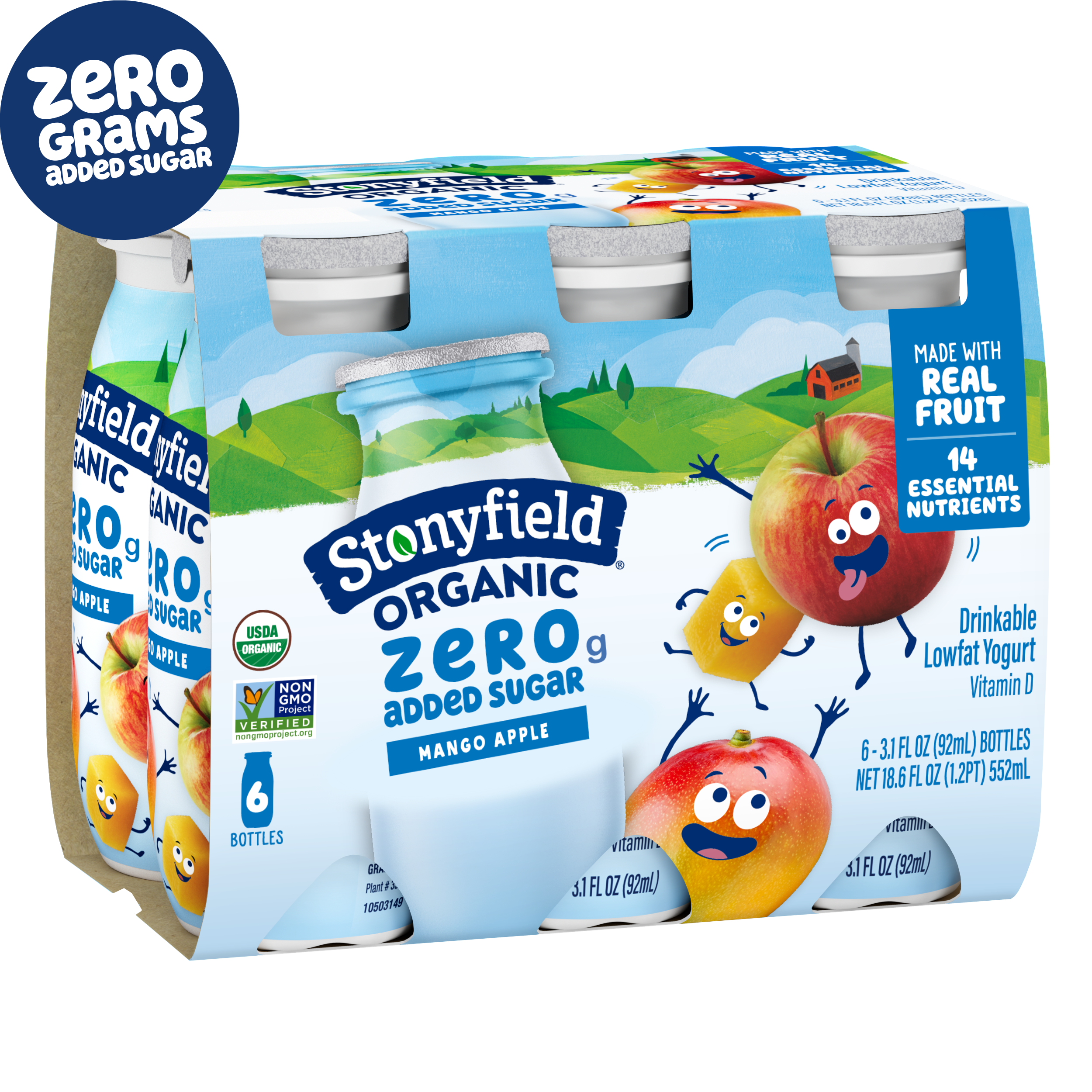 Kids Zero G Added Sugar Mango Apple Lowfat Yogurt Smoothie