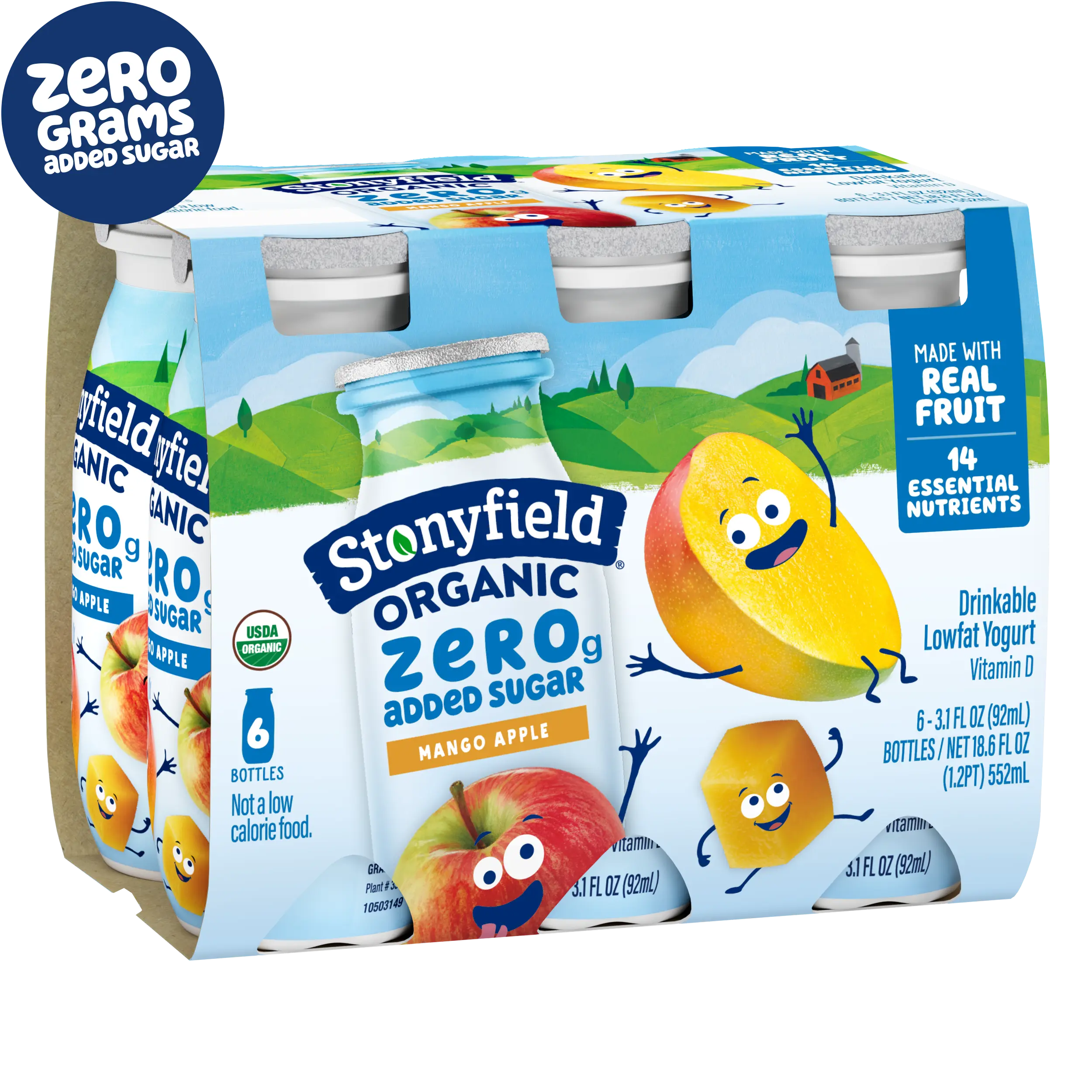 Kids Zero G Added Sugar Mango Apple Lowfat Yogurt Smoothie